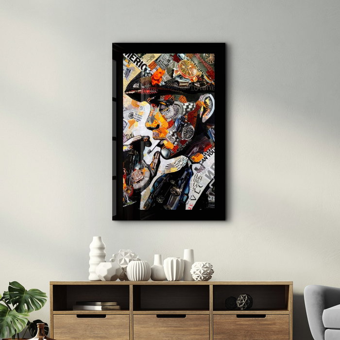 Wallity Pintura Decorativa de Vidrio Templado Multicolor 70 x 110 cm